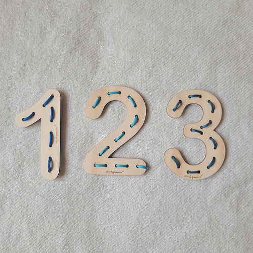 Chiffres à lacer (lot de 3) Brin de frimousse