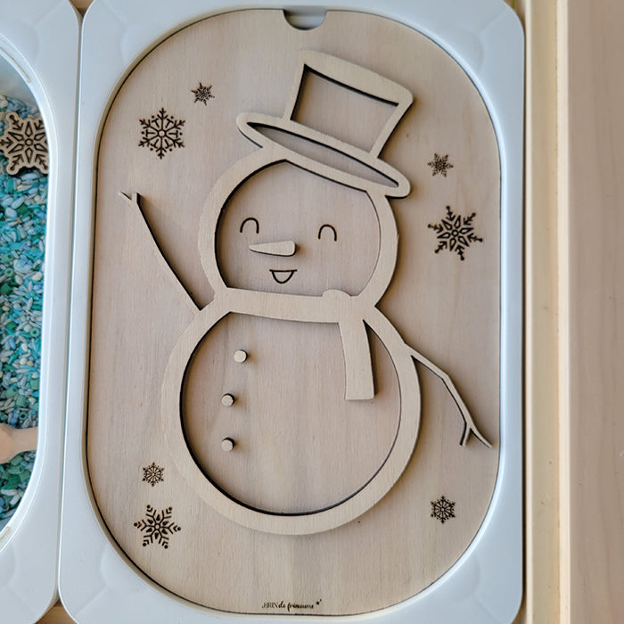 Couvercle bac Bonhomme de neige - transvasement (Copie) Brin de frimousse
