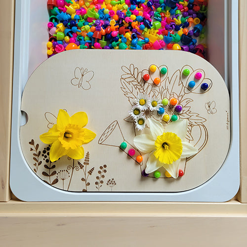 Plaque sensorielle arrosoir fleuri Brin de frimousse