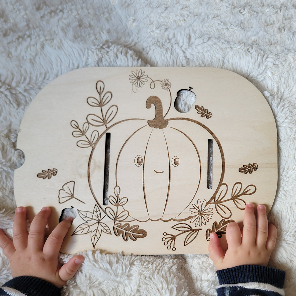 Plaque sensorielle citrouille (Copie) Brin de frimousse