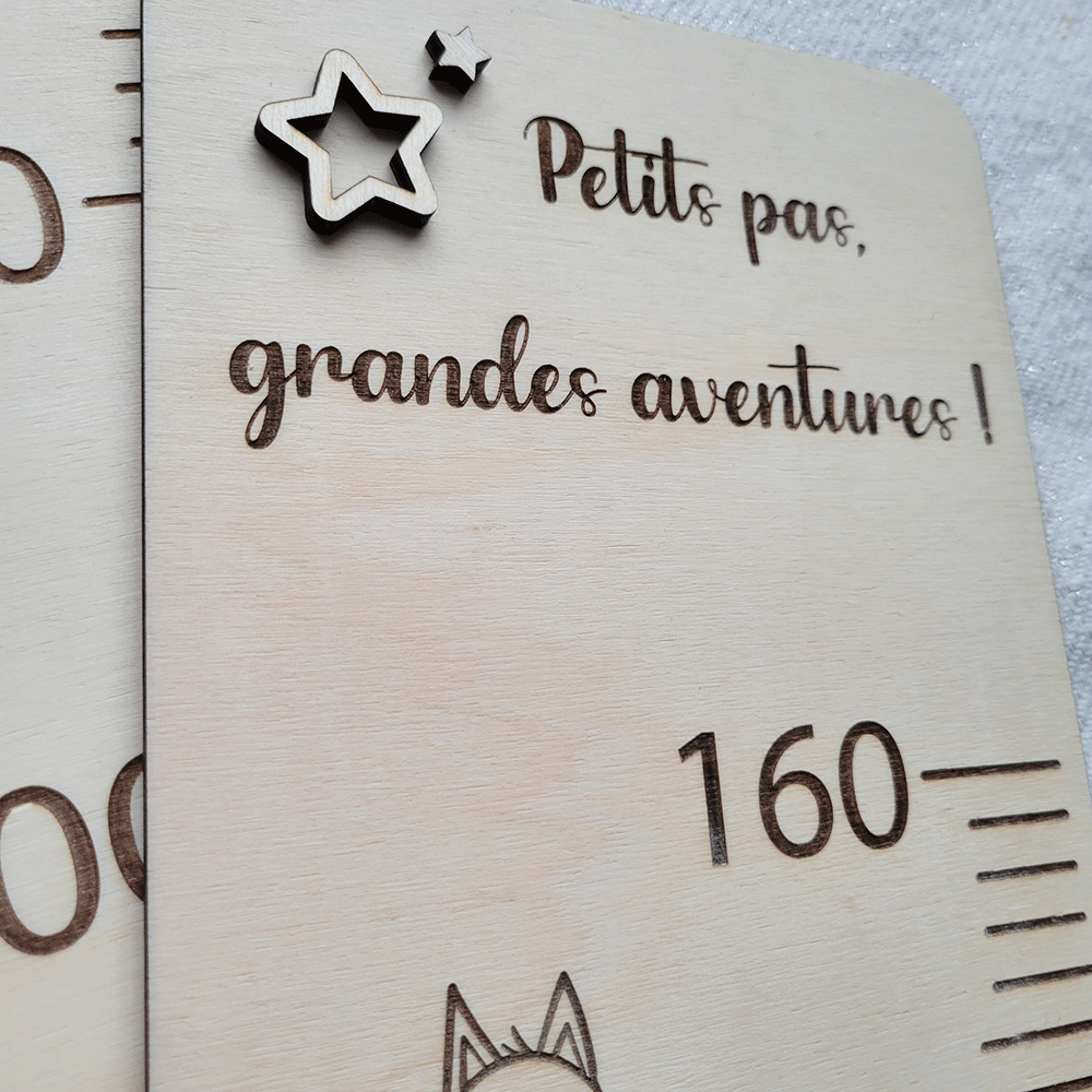 Toise en bois - Animaux de la forêt Brin de frimousse