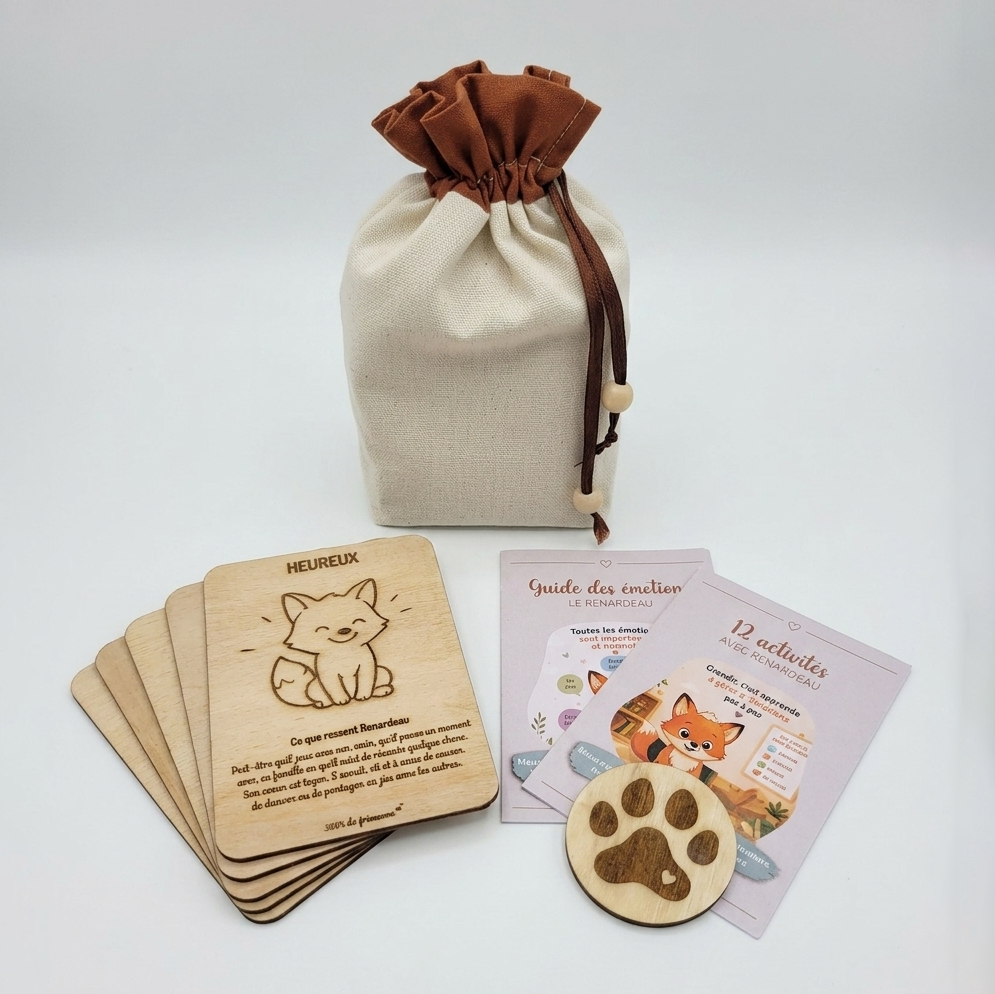 Cartes Émotions en Bois pour Enfants – Coffret & Guide | Fabriqué en France Brin de frimousse