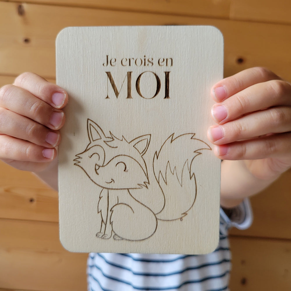 Lot de 4 cartes positives