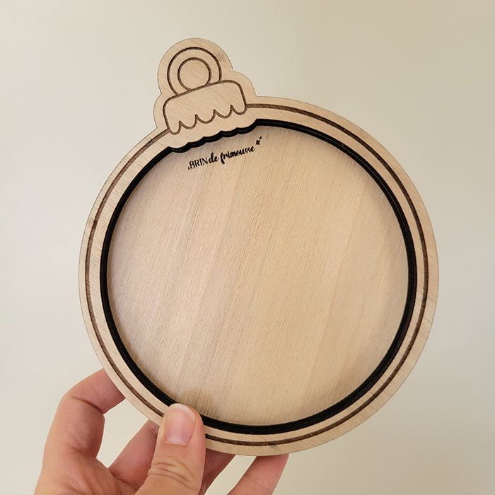 Plateau sensoriel boule de Noël 3-en-1 en bois – Transvasement, puzzle dès 2 ans Brin de frimousse