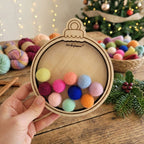 Plateau sensoriel boule de Noël 3-en-1 en bois – Transvasement, puzzle dès 2 ans Brin de frimousse