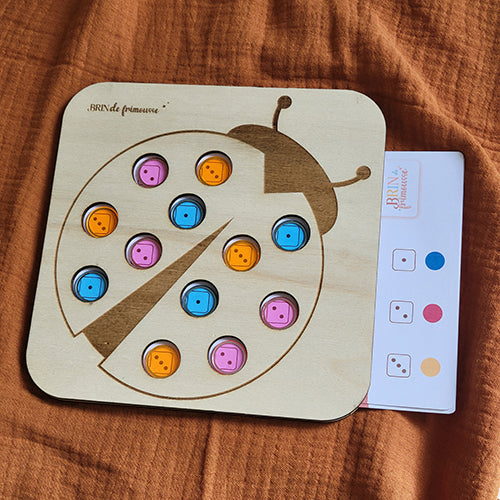 Jeu éducatif avec jetons aimantés - coccinelle Brin de frimousse