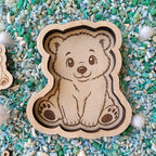 Plateau de transvasement Ours polaire en bois – Activité sensorielle Brin de frimousse