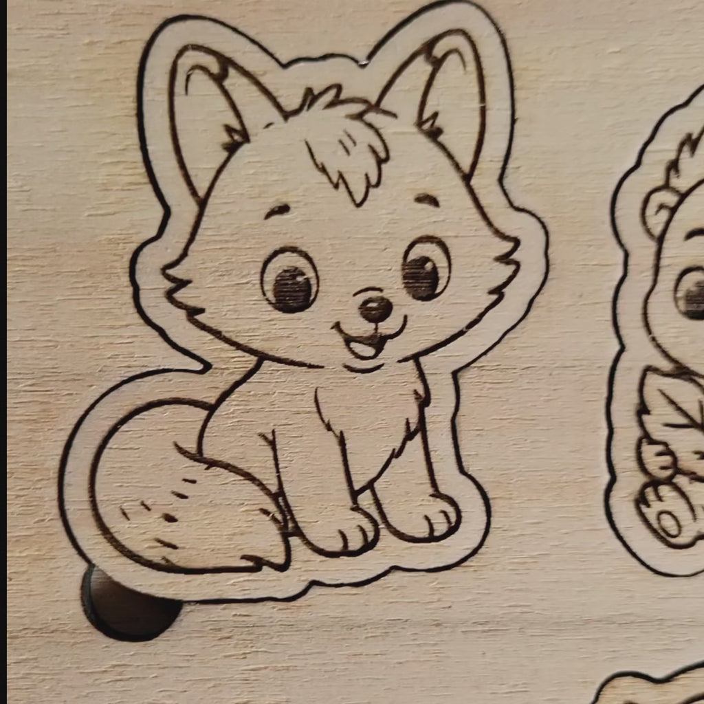 Puzzle animaux en bois dès 18 mois – 6 animaux à encastrer
