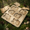 Puzzle animaux en bois dès 18 mois – 6 animaux à encastrer Brin de frimousse