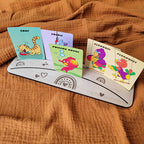 Support de Cartes en Bois pour Enfant | Porte-Cartes Artisanal 25 x 7 cm Brin de frimousse