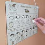 Tableau de routines matin et soir aimanté